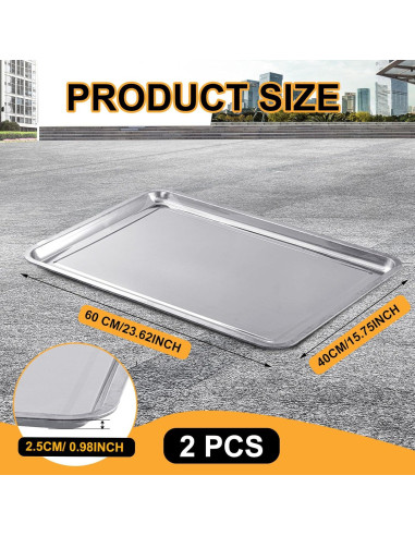 Bandeja de Goteo de Aceite Datanly 60 x 40 cm Acero Inoxidable