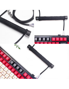 Cable Enrollado USB-C UCINNOVATE 1.8m con Conector Aviador 2