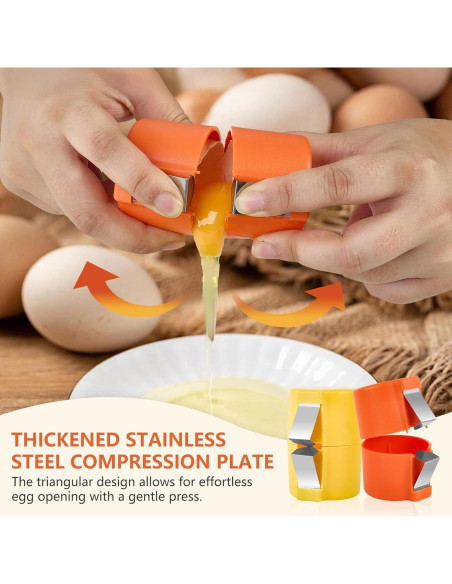 Abre Huevos Manual MBWJWTXQ Acero Inoxidable Naranja 40.8g