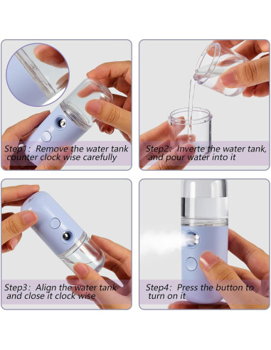 Vaporizador Facial Nano Mudder 30ml USB 4 Pcs Colores