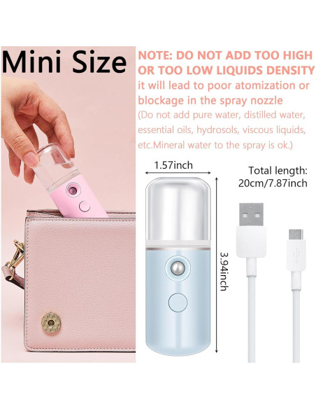 Vaporizador Facial Nano Mudder 30ml USB 4 Pcs Colores