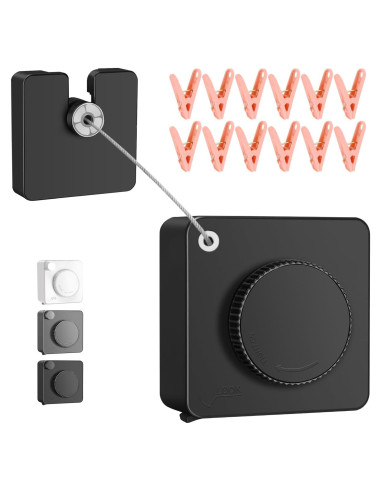 Tendedero Retráctil Interior SIWUKEH 4.78m Anti-sag con Clips