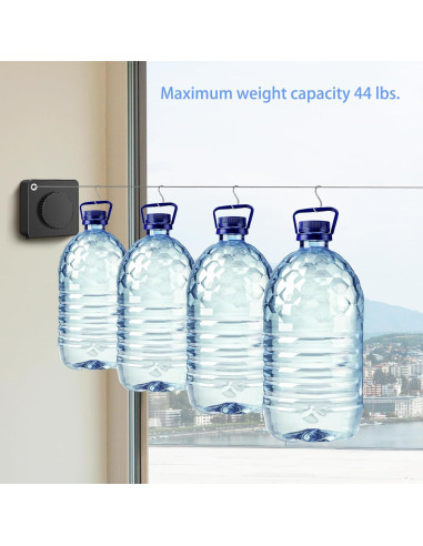 Tendedero Retráctil Interior SIWUKEH 4.78m Anti-sag con Clips