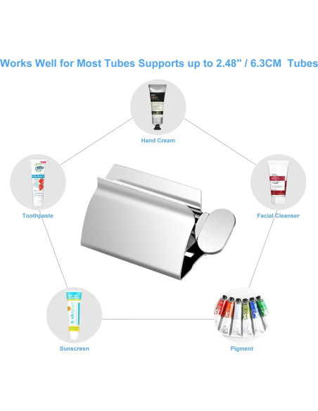 Exprimidor de Pasta de Dientes Alldrmtrue Juego de 3 Acero Inoxidable