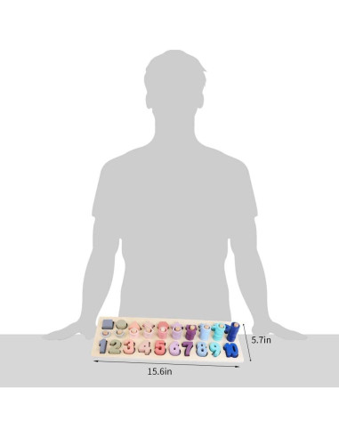 Apilador de Formas Contadoras QZMTOY - Juguete Educativo de Madera