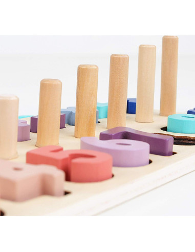 Apilador de Formas Contadoras QZMTOY - Juguete Educativo de Madera
