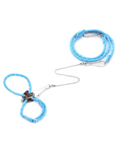 Arnés Ajustable con Campana para Ratas y Cobayas Wontee Azul