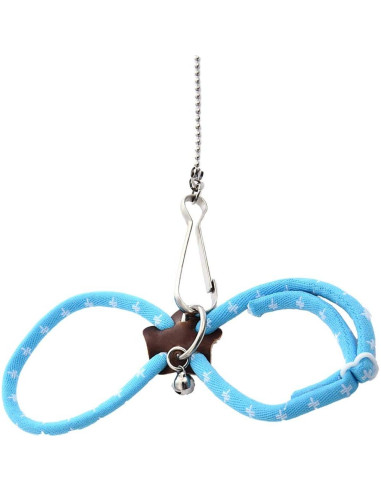 Arnés Ajustable con Campana para Ratas y Cobayas Wontee Azul