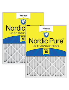 Filtros de Aire Plisados MERV 10 Nordic Pure 45.09x45.09x1.91 cm Paquete de 2