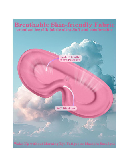 Máscara para dormir ergonómica Hochoek LP-Rosa Normal Máscara para dormir ergonómica Hochoek LP-Rosa Normal