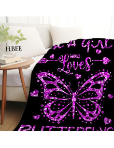 Manta de Franela Mariposa JEBROWN 127x102cm Suave y Cálida 2