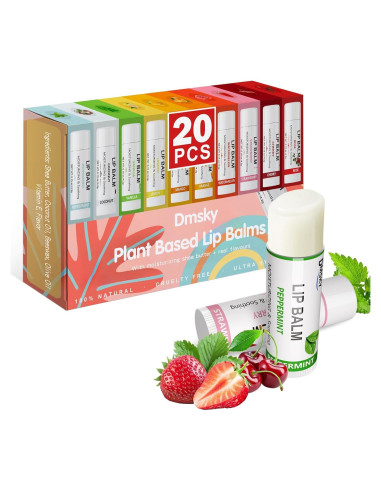 Bálsamo Labial Dmsky 100% Natural Hidratante 20 Sabores