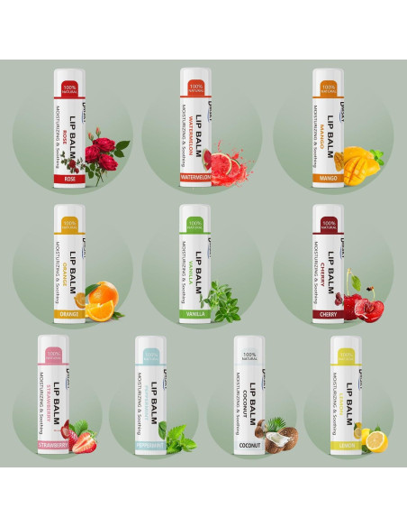 Bálsamo Labial Dmsky 100% Natural Hidratante 20 Sabores