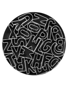 Cortadores de Galletas del Alfabeto Fox Run, 26 Piezas Metálico