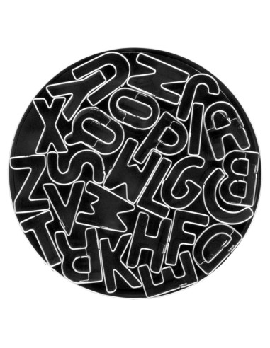 Cortadores de Galletas del Alfabeto Fox Run, 26 Piezas Metálico