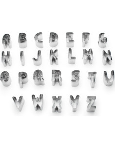 Cortadores de Galletas del Alfabeto Fox Run, 26 Piezas Metálico 2