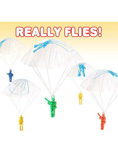 ArtCreativity 36 Juguetes Paracaídas 6,35 cm Colores Variados
