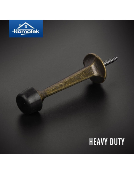 HOMOTEK Tope de Puerta 3 Paquete Bronce Antiguo Alta Resistencia