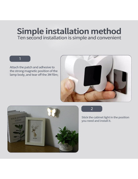 Sensor de Movimiento Luz Nocturna Mariposa Minglaizhou 200 Lúmenes