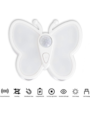 Sensor de Movimiento Luz Nocturna Mariposa Minglaizhou 200 Lúmenes
