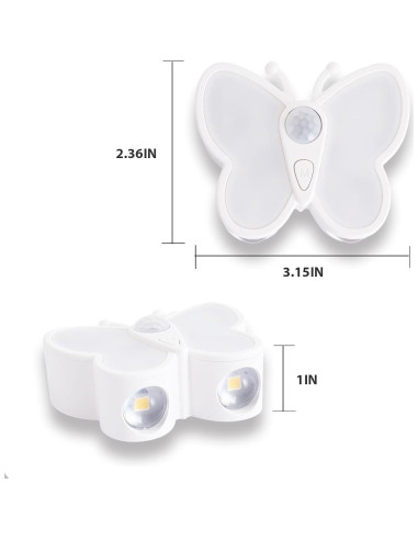Sensor de Movimiento Luz Nocturna Mariposa Minglaizhou 200 Lúmenes