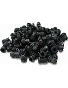 100 Conectores de Cable PG7 Impermeables Tusrai IP68 Negro 2