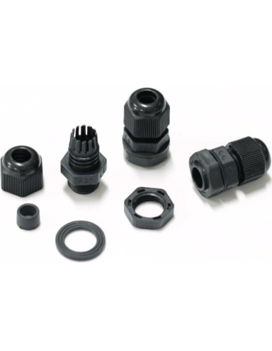 100 Conectores de Cable PG7 Impermeables Tusrai IP68 Negro