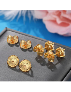 8 Piezas de Respaldos para Pendientes Formulen Dorado 9 mm 2