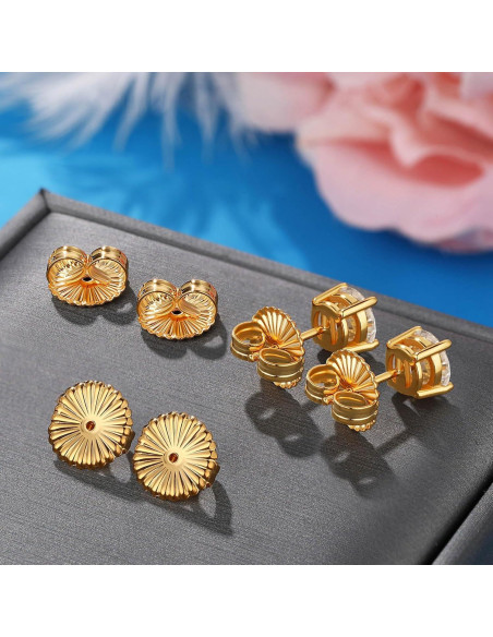 8 Piezas de Respaldos para Pendientes Formulen Dorado 9 mm