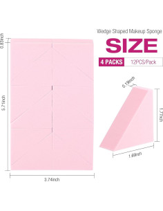Esponjas de Maquillaje WSYUB en Forma de Cuña - 48 Piezas 2