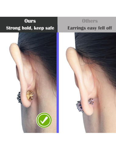 8 Piezas de Respaldos para Pendientes Formulen Dorado 9 mm