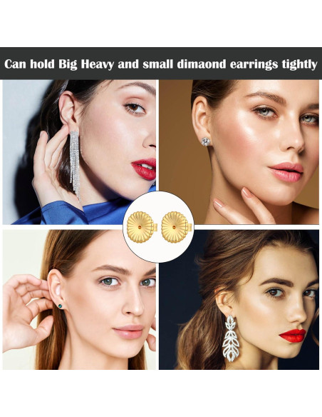 8 Piezas de Respaldos para Pendientes Formulen Dorado 9 mm