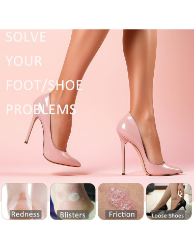 6 Pares Almohadillas para Talones Comfowner Beige Ajustables