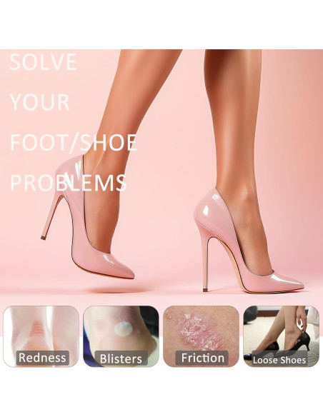 6 Pares Almohadillas para Talones Comfowner Beige Ajustables