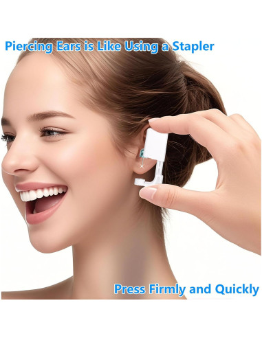 Kit de Perforación de Orejas YINPAD - 8 Aretes + Alcohol