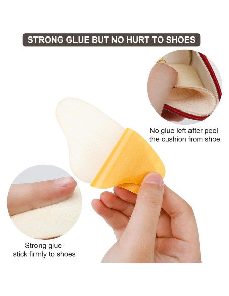 6 Pares Almohadillas para Talones Comfowner Beige Ajustables