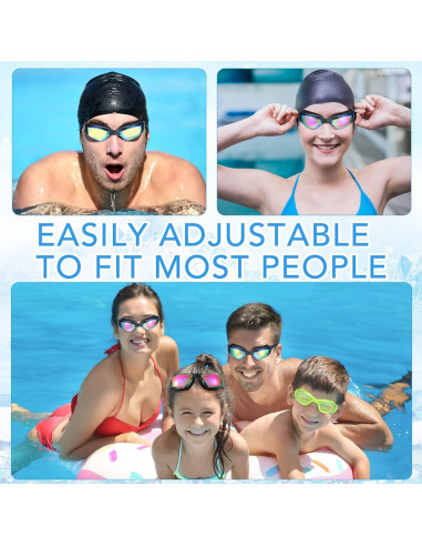 Gafas de Natación Fabbay 6 Pack Antifog para Adultos