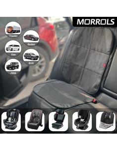 Protector de Asiento de Coche MORROLS Negro Antideslizante 2