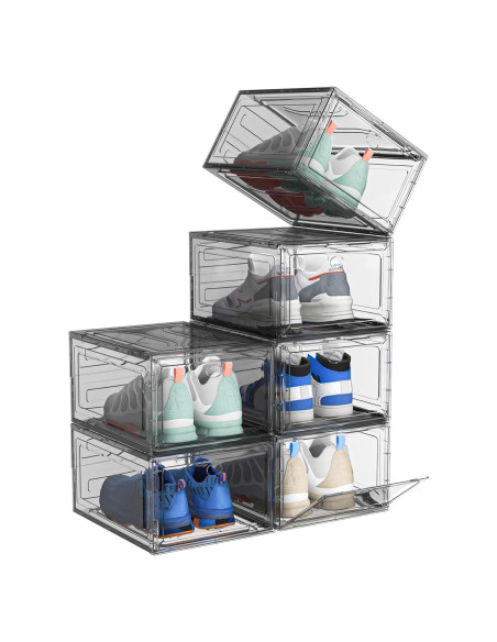 Organizador de Zapatos ARSTPEOE 6 Paquetes Plástico Negro