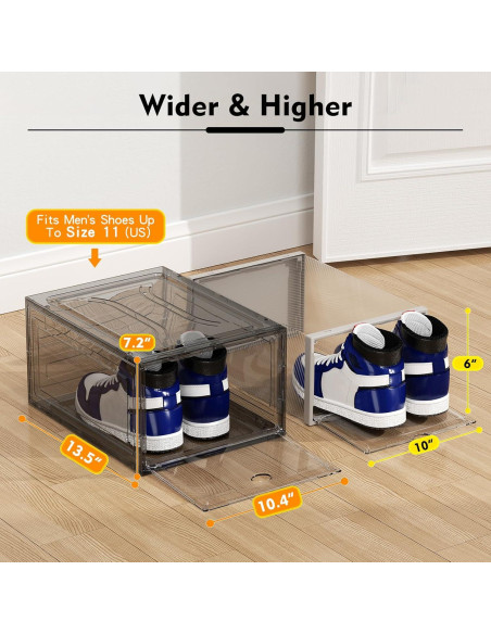 Organizador de Zapatos ARSTPEOE 6 Paquetes Plástico Negro