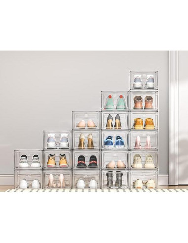 Organizador de Zapatos ARSTPEOE 6 Paquetes Plástico Negro