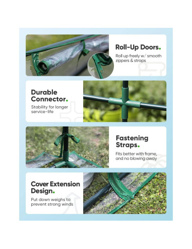 Invernadero Mini Portátil Quictent 180x91x91cm Impermeable