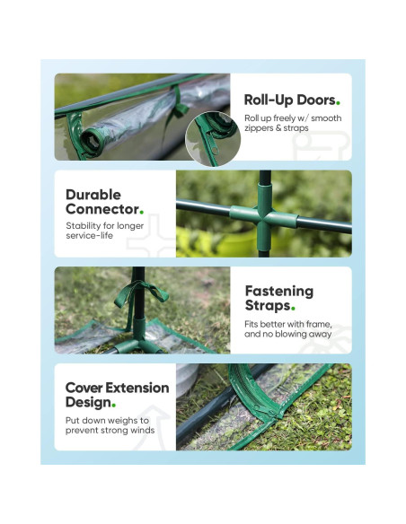 Invernadero Mini Portátil Quictent 180x91x91cm Impermeable