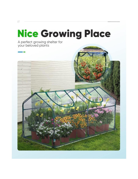 Invernadero Mini Portátil Quictent 180x91x91cm Impermeable