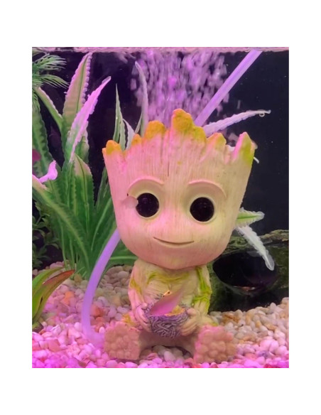 Aire Burbujeador TEEMO Groot para Acuario - Decoración Resina 10 cm