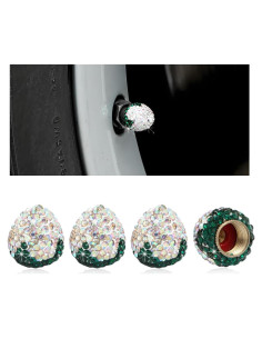 4 Tapones de Válvula de Neumático KVAEY en Forma de Fresa