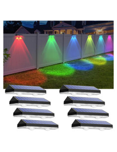 Luces Solares LIANGLOME 8PK RGB y Blanco Cálido IP65