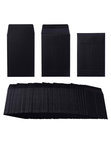 Paquete de 100 sobres autoadhesivos negros Homtable 5.72x8.89cm