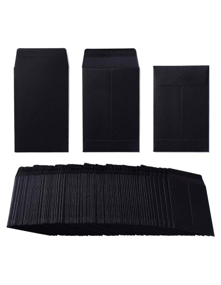 Paquete de 100 sobres autoadhesivos negros Homtable 5.72x8.89cm