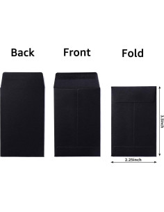 Paquete de 100 sobres autoadhesivos negros Homtable 5.72x8.89cm 2